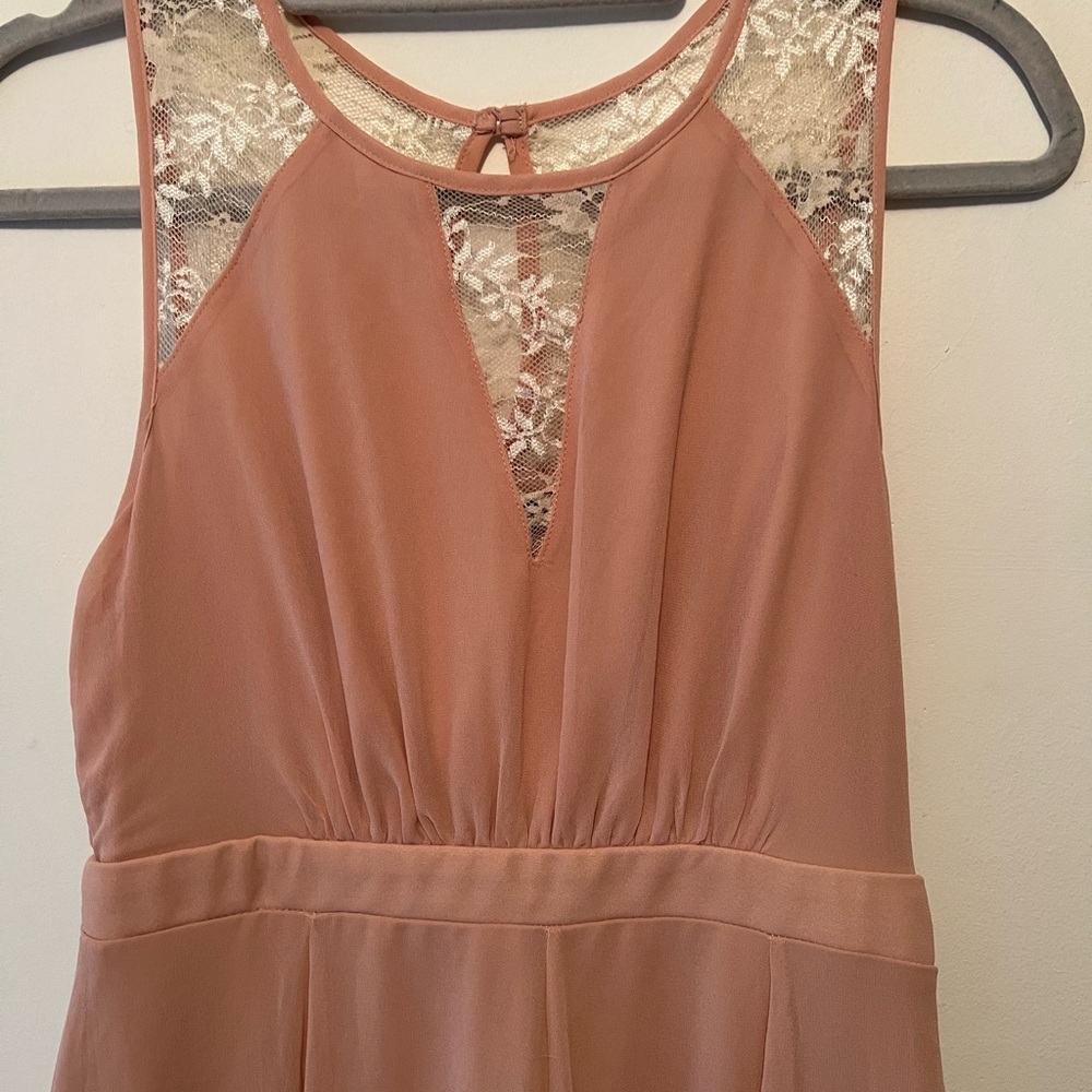 Elegant Lace-Trimmed Dress
